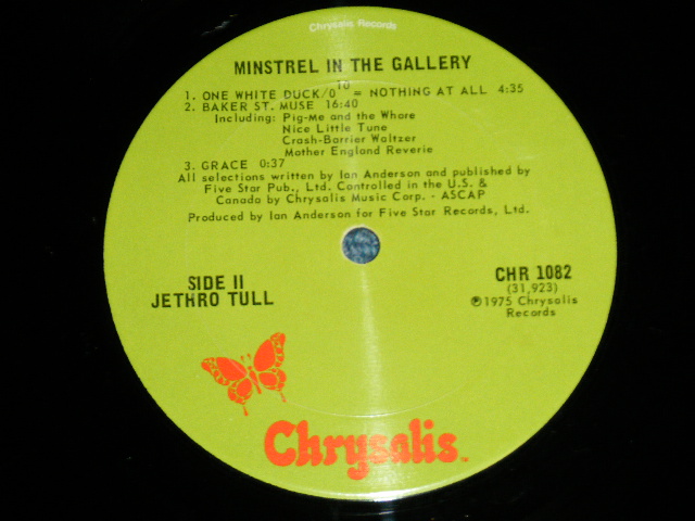 画像: JETHRO TULL - MINSTREL IN THE GALLERY  ( Ex+/Ex+++ ) / 1975 US AMERICA ORIGINAL "GREEN Label" Used L