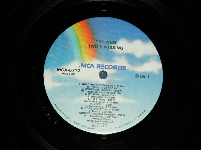 画像: THE WHO  - TWO'S MISSING ( MINT-/MINT ) / 1987 US AMERICA ORIGINAL  Used  LP 