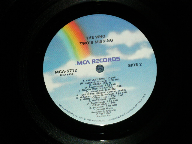 画像: THE WHO  - TWO'S MISSING ( MINT-/MINT ) / 1987 US AMERICA ORIGINAL  Used  LP 