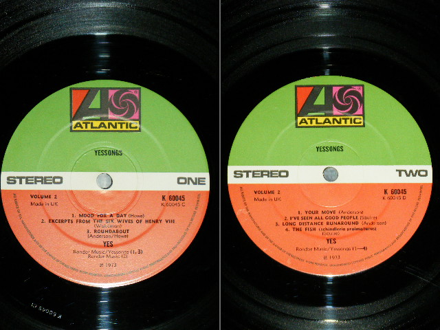 画像: YES -  YESSONGS ( Matrix # A1/B1/C1/D1/E1/F1) (Ex/Ex+++)   / 1973 UK ENGLAND ORIGINAL 1st Press "RED & GREEN Label"  Used 3-LP  