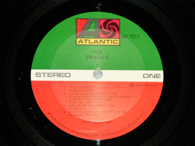 画像: YES  - FRAGILE (MATRIX # A) ST-A-712367-A AT / GP PR PORKY   B) ST-A-712368-A AT/GP PR) (VG+++/Ex++) / 1972 US AMERICA ORIGINAL 1st Press "1841 BROADWAY Label" Used LP 