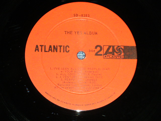 画像: YES  - THE YES ALBUM ( Ex++/Ex+++ Looks:Ex++)  / 1971  CANADA "RED LABEL" Used LP