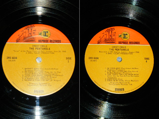 画像: THE PENTANGLE - SWEET CHILD ( VG++/Ex : EDSP ) / 1969 US AMERICA ORIGINAL 1st Press "ORANGE & BROWN Label"  Used  2-LP's 