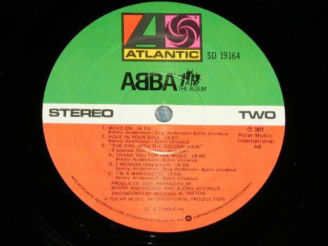 画像: ABBA -  THE ALBUM ( Ex++/MINT-)  / 1977 US AMERICA ORIGINAL  "PROMO"  Used  LP 