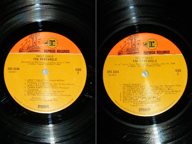 画像: THE PENTANGLE - SWEET CHILD ( VG++/Ex : EDSP ) / 1969 US AMERICA ORIGINAL 1st Press "ORANGE & BROWN Label"  Used  2-LP's 