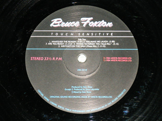 画像: BRUCE FOXTON of THE JAM -TOUCH SENSITIVE  ( Ex/Ex+++ EDSP)  / 1984 WEST-GERMANY  ORIGINAL Used LP 