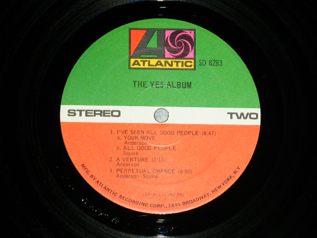 画像: YES  - THE YES ALBUM   ("1841" ADRRESS / Matrix # ST-A-712139 A / ST-A-712140 A ) ( Ex+/MINT-)  / 1971 US AMERICA ORIGINAL "1841 Credit" LABEL Used  LP 