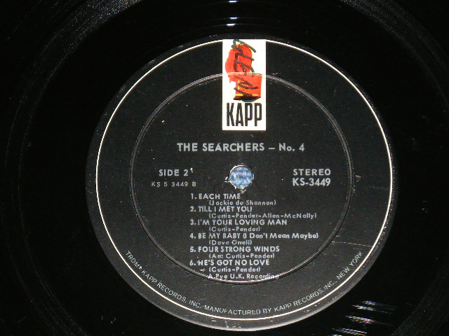 画像: THE SEARCHERS - No.4  ( Ex/Ex+,Ex+++ ) / 1965 US AMERICA ORIGINAL "STEREO" Used LP 