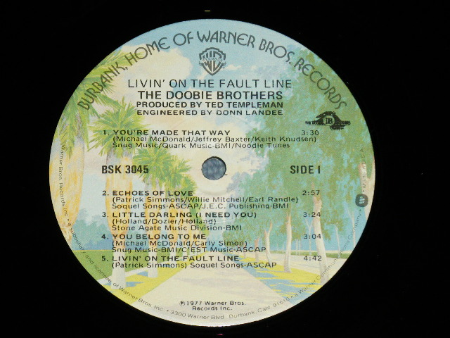 画像: The DOOBIE BROTHERS - LIVIN' ON THE FAULT LINE   (Ex+/Ex+++,MINT-) / 1977 US AMERICA ORIGINAL Used  LP 