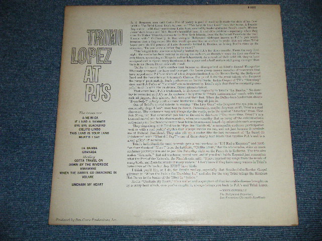 画像: TRINI LOPEZ - AT PJ'S  ( Ex++/Ex+++ ) / 1963 US AMERICA ORIGINAL 1st Press "MULTI COLOR Label" MONO Used  LP 