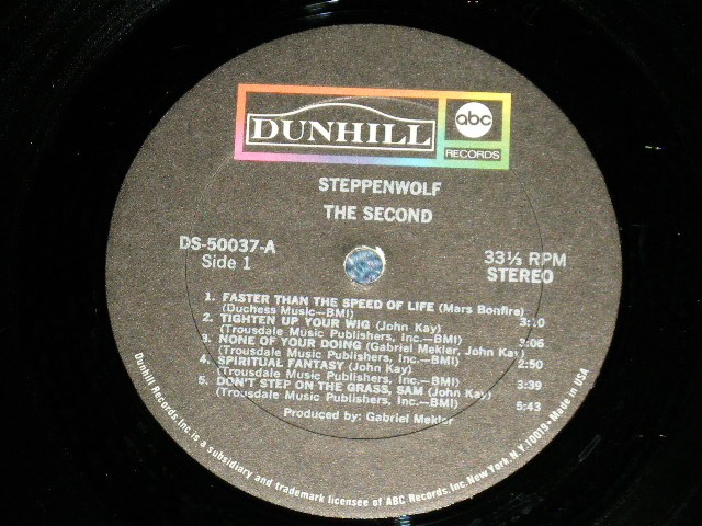 画像: STEPPENWOLF - THE SECOND (  "UN-GLOSSY Label" ) (Matrix # A /B )  ( Ex++,Ex+/Ex+++ Looks:Ex++) / 1968 US AMERICA ORIGINAL Used LP 