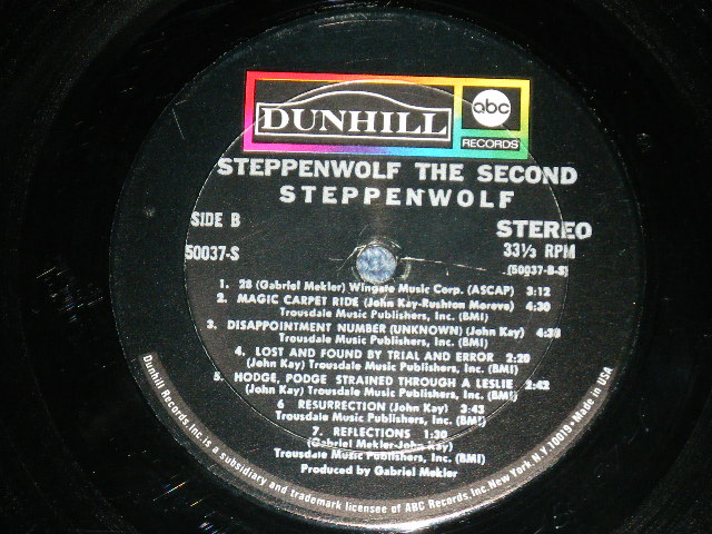 画像: STEPPENWOLF - THE SECOND ( 1st Press "GLOSSY Label" ) (Matrix # A △12322/ B △12322-X )  ( Ex/Ex++  A-2,3:Ex-) / 1968 US AMERICA ORIGINAL Used LP 