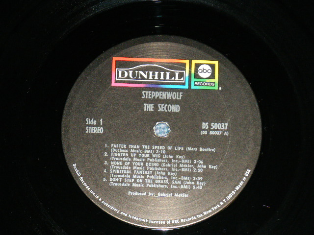 画像: STEPPENWOLF - THE SECOND (  "UN-GLOSSY Label" ) (Matrix # A-1A /B-1A)  ( Ex+++/MINT- / 1968 US AMERICA ORIGINAL Used LP 