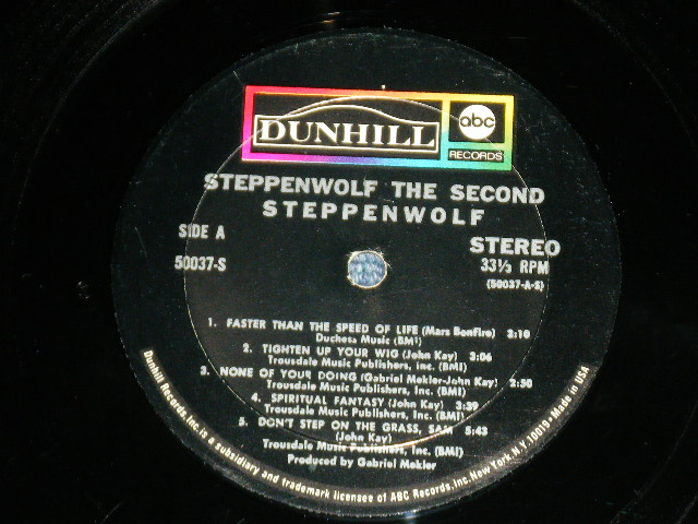 画像: STEPPENWOLF - THE SECOND ( 1st Press "GLOSSY Label" ) (Matrix # A △12322/ B △12322-X )  ( Ex/Ex++  A-2,3:Ex-) / 1968 US AMERICA ORIGINAL Used LP 