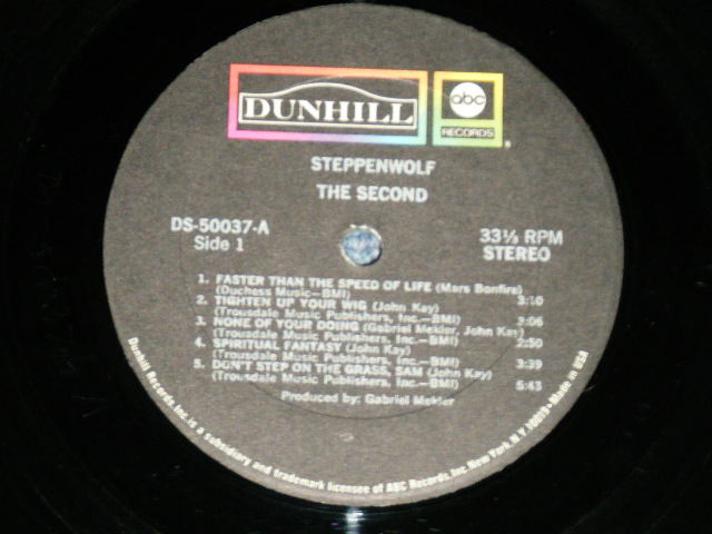 画像: STEPPENWOLF - THE SECOND (  "UN-GLOSSY Label" ) (Matrix # A /B )  ( Ex++/Ex+++ ) / 1968 US AMERICA ORIGINAL Used LP 