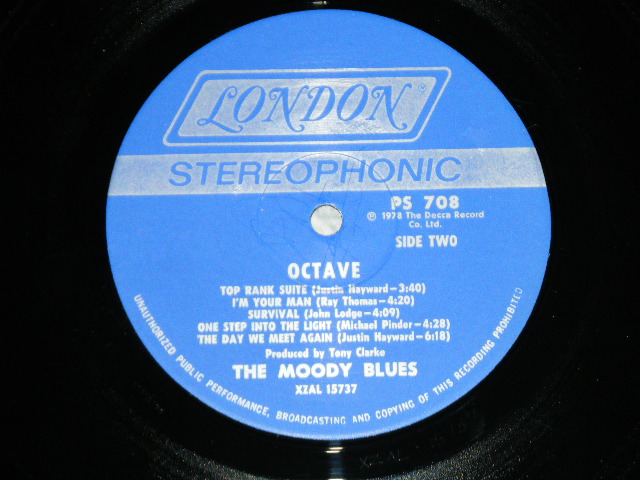 画像: The MOODY BLUES - OCTAVE  ( Ex++/MINT-)  / 1978 US AMERICA  ORIGINAL  ”BLUE LABEL"  STEREO   Used LP