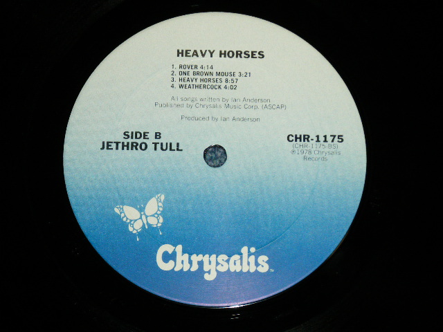 画像: JETHRO TULL -  HEAVY HORSES  ( Ex-/Ex+++ )  /  1978 US AMERICA  ORIGINAL "BLUE Label"  Used LP 