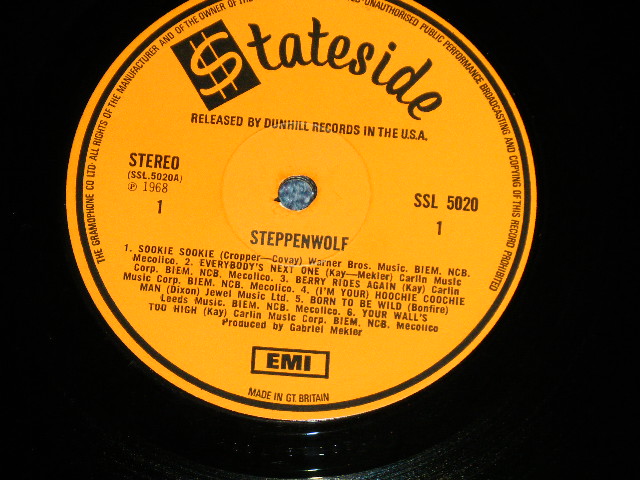 画像: STEPPENWOLF - 1st Debut Album STEPPENWOLF (Matrix # A-1G/B-1G )  (  With TITLE on Front Cover )  (Ex++/Ex+++ ) / 1970 UK ENGLAND REISSUE  Used  LP 