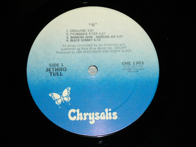 画像: JETHRO TULL -  "A" ( Ex+/Ex+++ )  /  1980 US AMERICA  ORIGINAL "BLUE Label"  Used LP 