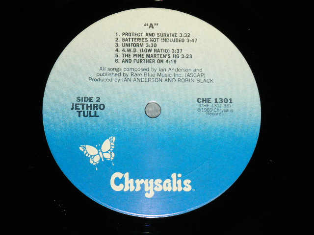 画像: JETHRO TULL -  "A" ( Ex+/Ex+++ )  /  1980 US AMERICA  ORIGINAL "BLUE Label"  Used LP 