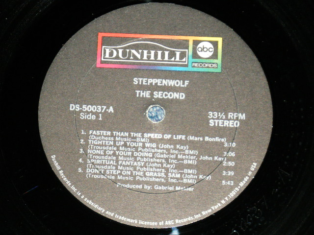 画像: STEPPENWOLF - THE SECOND (  "UN-GLOSSY Label" ) (Matrix # A /B )  ( Ex/Ex+++ Looks:Ex+) / 1968 US AMERICA ORIGINAL Used LP 