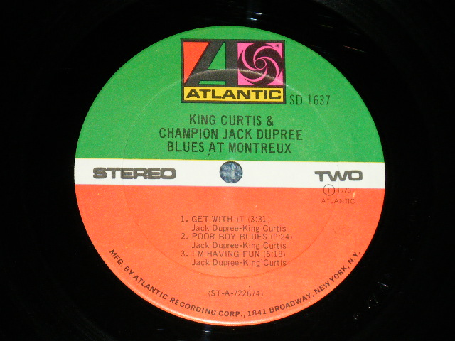 画像: KING CURTIS & CHAMPION JACK DUPREE - BLUES AT MONTREUX ( Ex+/Ex+++ )  / 1973 US AMERICA ORIGINAL 1st Press "1841 BROADWAY Label" Used LP 