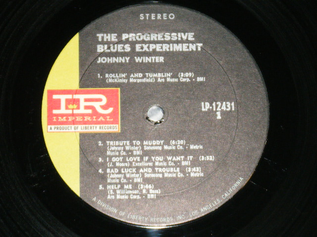 画像: JOHNNY WINTER -  THE PROGRESSIVE BLUES EXPERIMENT   ( Ex-/Ex+++, Ex ) / 1969 US AMERICA ORIGINAL  Used LP 