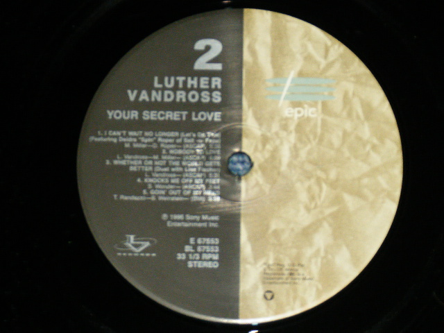 画像: LUTHER VANDROSS - YOUR SECRET LOVE  ( MINT/MINT)  / 1996 US AMERICA ORIGINAL Used  LP    