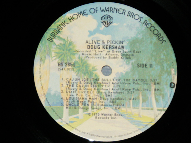 画像: DOUG KERSHAW - ALIVE & PICKIN'   (Ex+++/Ex+++,MINT-) / 1975 US AMERICA ORIGINAL Used  LP 