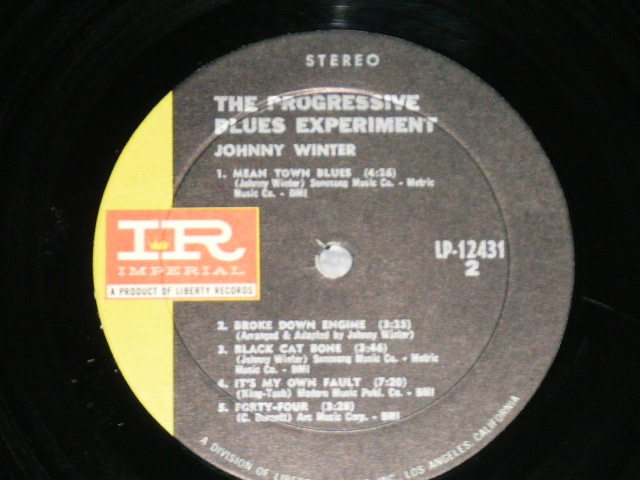 画像: JOHNNY WINTER -  THE PROGRESSIVE BLUES EXPERIMENT   ( Ex-/Ex+++, Ex ) / 1969 US AMERICA ORIGINAL  Used LP 