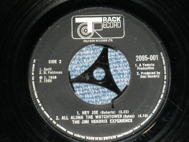 画像: JIMI HENDRIX - VOODOO CHILE: HEY JOE :  WATCHTOWER ( Ex/Ex++)  / 1968 UK ENGLAND ORIGINAL Used  7"EP With PICTURE  SLEEVE 