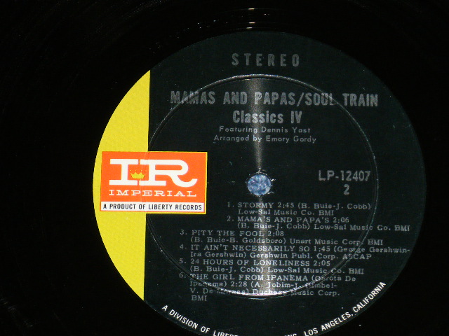 画像: CLASSICS IV - MAMAS and PAPAS/SOUL TRAIN ( Ex+/Ex++ Looks:Ex+ )  / 1969 US AMERICA ORIGINAL Used LP 