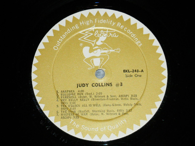 画像: JUDY COLLINS - 3 ( Ex+/Ex+++ A-1 : LIGHT SMALL SCRATCHES )  / 1963 US AMERICA ORIGINAL 1st Press "GUITAR PLAYER Label" MONO Used LP 