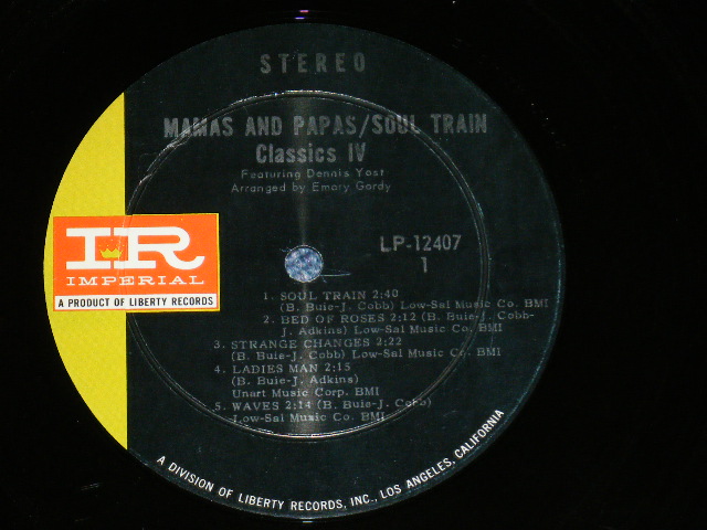 画像: CLASSICS IV - MAMAS and PAPAS/SOUL TRAIN ( Ex+/Ex++ Looks:Ex+ )  / 1969 US AMERICA ORIGINAL Used LP 