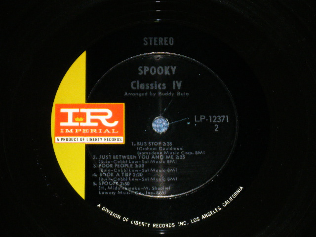 画像: CLASSICS IV - SPOOKY( Ex/Ex+++ )  / 1968 US AMERICA ORIGINAL Used LP 