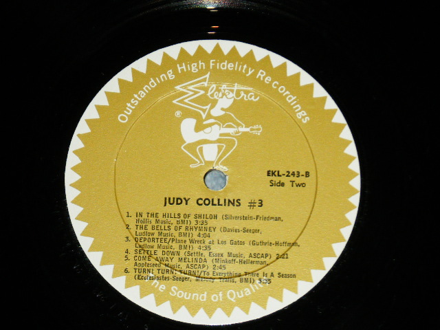 画像: JUDY COLLINS - 3 ( Ex+/Ex+++ A-1 : LIGHT SMALL SCRATCHES )  / 1963 US AMERICA ORIGINAL 1st Press "GUITAR PLAYER Label" MONO Used LP 