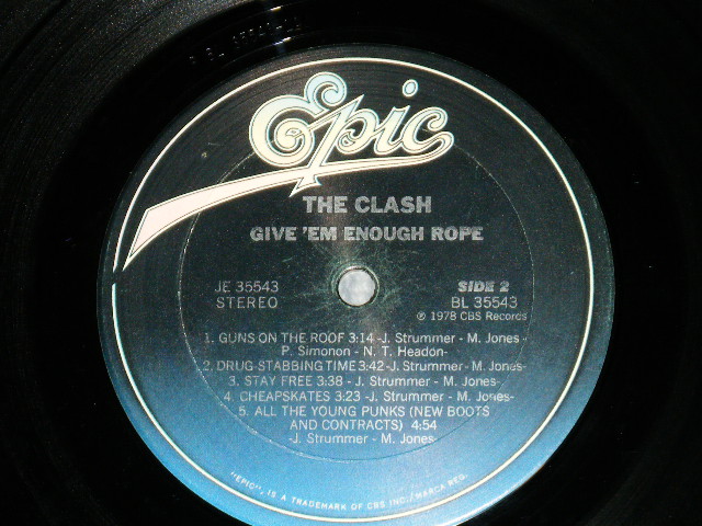 画像: The CLASH  -  GIVE 'EM ENOUGH ROPE (Ex++/MINT-)   / 1978 UK ENGLAND ORIGINAL Used LP 