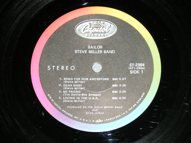 画像: STEVE MILLER BAND - SAILOR ( Ex/Ex+ : EDSP)   / 1968 US AMERICA ORIGINAL "BLACK with RAINBOW Label" Used LP 