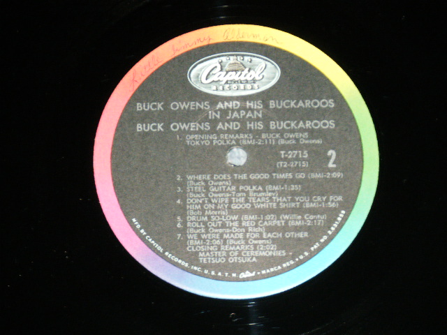 画像: BUCK OWENS and His BUCKAROOS - IN JAPAN ( Ex+/Ex+++ : BB) / 1967 US AMERICA  ORIGINAL "BLACK with RAINBOW RING Label" MONO Used LP 