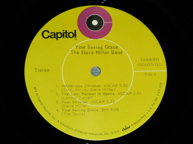 画像: STEVE MILLER BAND - YOUR SAVING GRACE (Matrix #  A)SKAO-1-331-B-4: 2 * B)SKAO-2-331-B-4・ 2 * ) "LOS ANGELES Press in CA" (Ex+/Ex+ Looks:Ex) / 1969 US AMERICA ORIGINAL "LIME GREEN with 'C' ON TOP Label" Used LP 