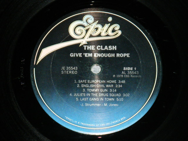 画像: The CLASH  -  GIVE 'EM ENOUGH ROPE ( Ex++/Ex+++ )   / 1978 US AMERICA ORIGINAL Used LP 