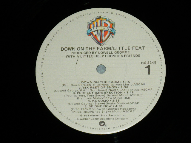 画像: LITTLE FEAT - DOWN ON THE FARM : With Inner Sleeve ( Ex+++/MINT-) / 1979  US AMERICA ORIGINAL  Used LP 