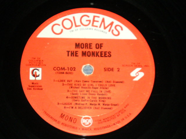 画像: The MONKEES - MORE OF THE MONKEES  (  Ex++/Ex+) / 1966 US AMERICA ORIGINAL MONO Used LP 