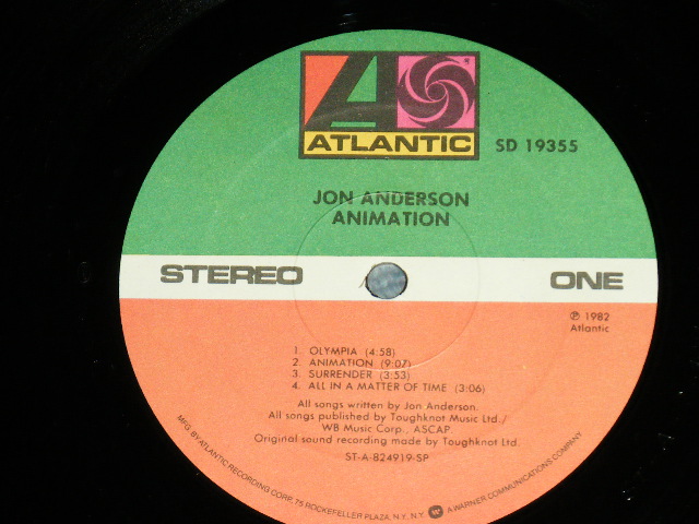 画像: JON ANDERSON (YES) - ANIMATION  (  Ex++/MINT-) / 1982 US AMERICA ORIGINAL Used LP 