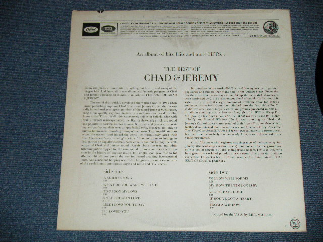 画像: CHAD & JEREMY - THE BEST OF  ( Ex++/Ex+++ ) / 1960's US AMERICA 2nd press "BLACK with SILVER Print Label"  Used LP 