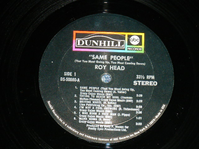 画像: ROY HEAD - SAME PEOPLE ( Ex++/Ex+ Looks:Ex+++ : WOBC ) / 1970 US AMERICA ORIGINAL Used LP 