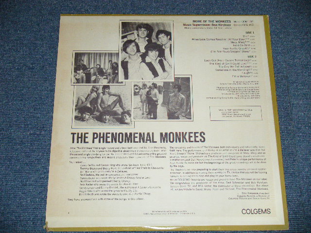 画像: The MONKEES - MORE OF THE MONKEES  (  Ex++/Ex+) / 1966 US AMERICA ORIGINAL MONO Used LP 