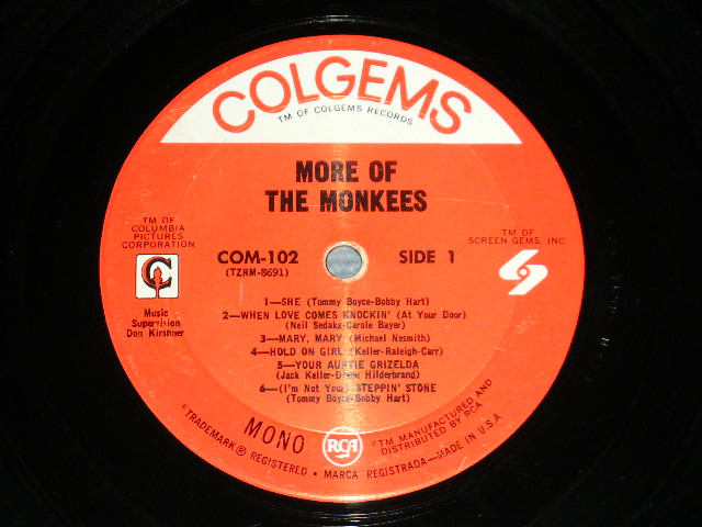 画像: The MONKEES - MORE OF THE MONKEES  (  Ex++/Ex+) / 1966 US AMERICA ORIGINAL MONO Used LP 