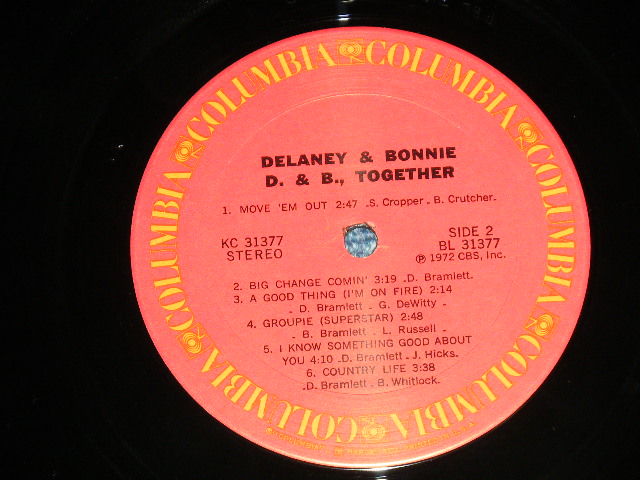画像: DELANEY & BONNIE - D.B. TOGETHER (Matrix # PAL 31377 1-D /PBL 31377 1-D )   ( Ex+++/Ex+++ Looks:MINT-)  / 1972 US AMERICA  ORIGINAL Used LP 