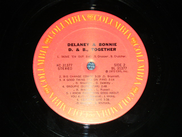 画像: DELANEY & BONNIE - D.B. TOGETHER (Matrix # PAL 31377 1-C /PBL 31377 1-C  )   ( Ex+/Ex+++ : Cut Corner )    / 1972 US AMERICA  ORIGINAL Used LP 